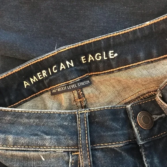 Jeggings (Jeans Stretch) AMERICAN EAGLE - Taille 00 Regular - Bleu Foncé - Neuf Sans Étiquettes